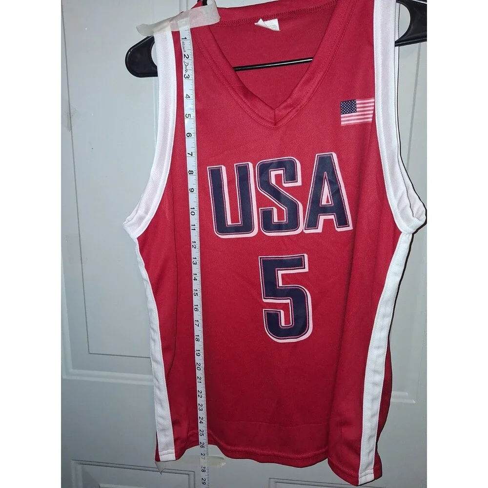 USA Basketball Anthony Edwards #5 Jersey Red Made in USA Adult Small S
